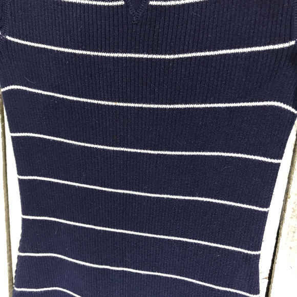 LRL Ralph Lauren Body Con Knit Dress SZ P XS Bl Wh - Picture 2 of 4